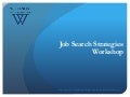 Job Search Strategies Workshop