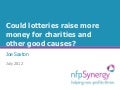 Charity Lotteries and Deregulation / Public Perceptions of Executive Pay is and what it should be