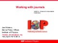 SCC 2012 Working with journals: rolling publication and media relations (Joe Winters)