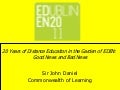 20 Years of Distance Education in the Garden of EDEN: Good News and Bad News