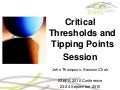 John Thompson - Critical thresholds and tipping points