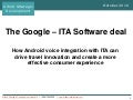The Google-ITA Software Deal - can mobile voice recognition spark travel search innovation? - Oct 2010