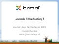 Joomla Marketing - Joomla!Days NL 2009 #jd09nl