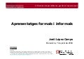 VII Seminari especialitzat: Aprenentatges formals i informals (Jordi López Camps)
