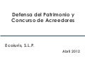 Jornada CVE defensa del patrimonio y concurso de acreedores
