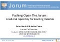 Pushing Open The Jorum: A national repository for learning materials