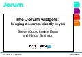 Jorum widgets march 2011