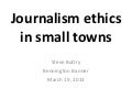 Journalism Ethics in Small Towns