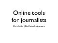 New media tools for journalists