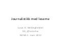 Journalistikk med leserne 1