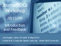 JournalTOCs - Introduction and Feedback