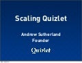 Scaling Quizlet