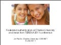 Federated authentication at Charles University and news from TERENA 2011 conference