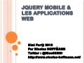 jQuery Mobile & Applications Web