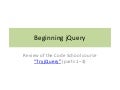 Beginning jQuery