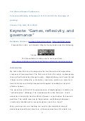 Jörissen, Benjamin (2009, Manuskript). Games, reflexivity, and governance