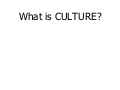Julie&rsquo;s intro to culture