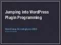 Jumping Into WordPress Plugin Programming