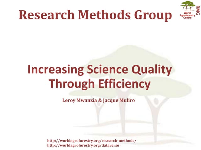 Increasing science quality through efficiency