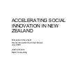 Accelerating social innovation in New Zealand