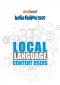 Juxt Consult India Online 2007 Local Language Content Users Report