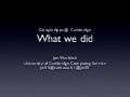 Google Apps @ Cambridge - What we did