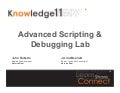 ServiceNow Knowledge11 Advanced Scripting & Debugging Lab