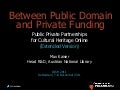 Between Public Domain and Private Funding. Public Private Partnerships for Cultural Heritage Online (Extended Version)
