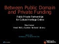 Between Public Domain and Private Funding. Public Private Partnerships for Cultural Heritage Online