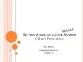 Kai Weber - Getting ahead as a lone author
