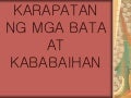 Karapatan ng mga bata at kababaihan