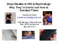 Diary Studies in HCI & Psychology