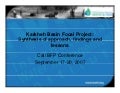 Karkheh Basin Focal Project:Synthesis of approach, findings and lessons