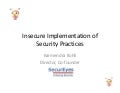 Insecure Implementation of Security Best Practices: of hashing, CAPTCHA&rsquo;s and Caching