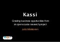 KASSI Open Source Research Project, OW2con11, Nov 24-25, Paris