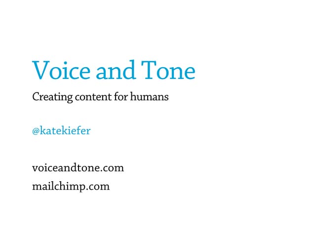 Kate Kiefer Lee: Voice & Tone [Dec ...