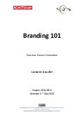 Katho Branding Course Evaluation_May 2012