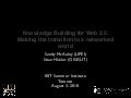 Knowledge Building for Web 2.5: Making the transition to a networked world