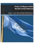 KCL MUN 2012- &rsquo;13 Elections - Candidate Manifestos