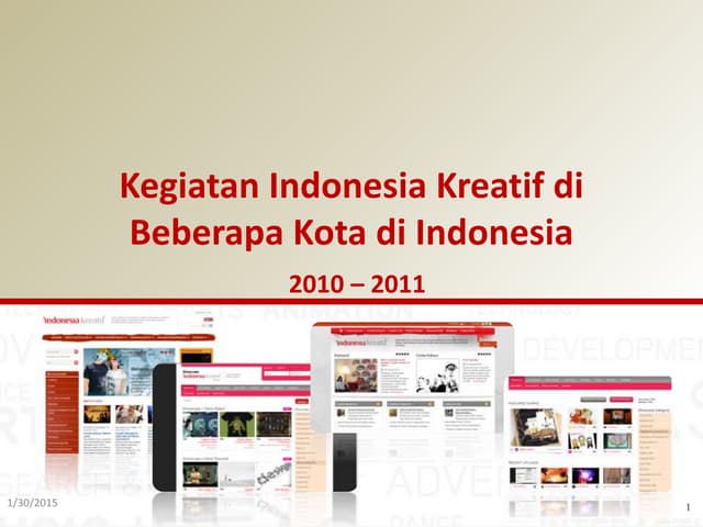 Kegiatan indonesia kreatif 2010 2011