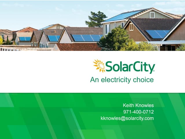 Keith Knowles - SolarCity