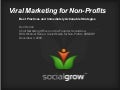 Viral Marketing For Non-Profits Best Practices And Immediately Actionable Strategies