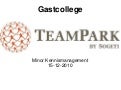 Kennismanagement 2.0 met teampark