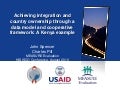 Achieving integration and country ownership through a data model and cooperative framework: A Kenya example