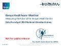Kenya healthcare monitor additional data
