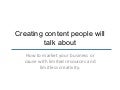 Kerala Taylor - Creating Content people will talk
