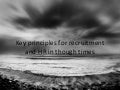 Recruitment and HR in though times