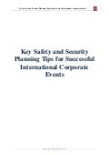 Key Safety and Security Planning Tips for Successful International Corporate Events