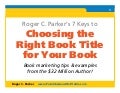 How to Choose the Right Book Title 