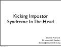 Kicking impostor syndrome in the head
